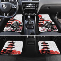 Japanese Samurai Warrior Enso Car Mats Japan Pagoda Sakura Watercolor - Wonder Print Shop