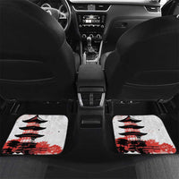Japanese Samurai Warrior Enso Car Mats Japan Pagoda Sakura Watercolor - Wonder Print Shop