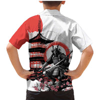 Japanese Samurai Warrior Enso Family Matching Mermaid Dress and Hawaiian Shirt Japan Pagoda Sakura Watercolor - Wonder Print Shop