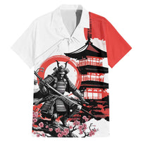 Japanese Samurai Warrior Enso Family Matching Mermaid Dress and Hawaiian Shirt Japan Pagoda Sakura Watercolor - Wonder Print Shop