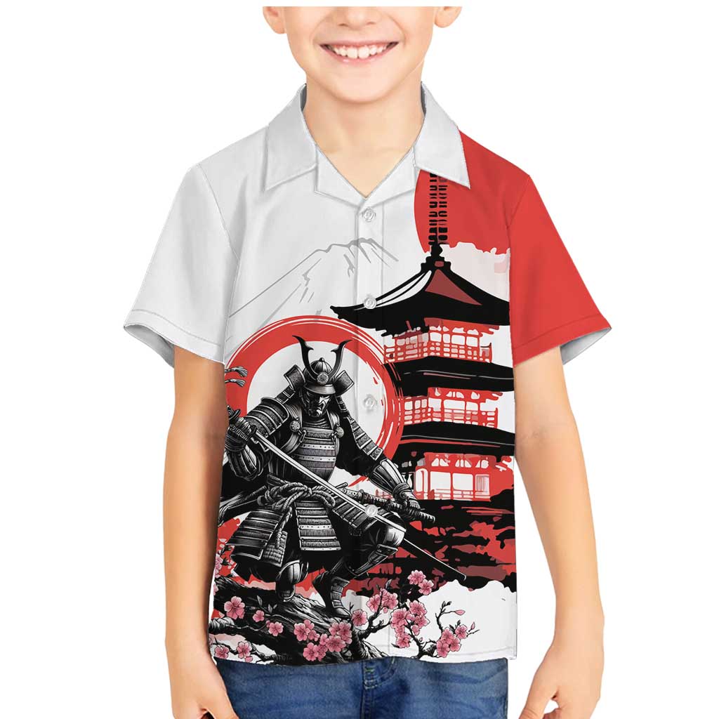 Japanese Samurai Warrior Enso Family Matching Mermaid Dress and Hawaiian Shirt Japan Pagoda Sakura Watercolor - Wonder Print Shop