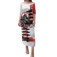 Japanese Samurai Warrior Enso Family Matching Puletasi and Hawaiian Shirt Japan Pagoda Sakura Watercolor - Wonder Print Shop
