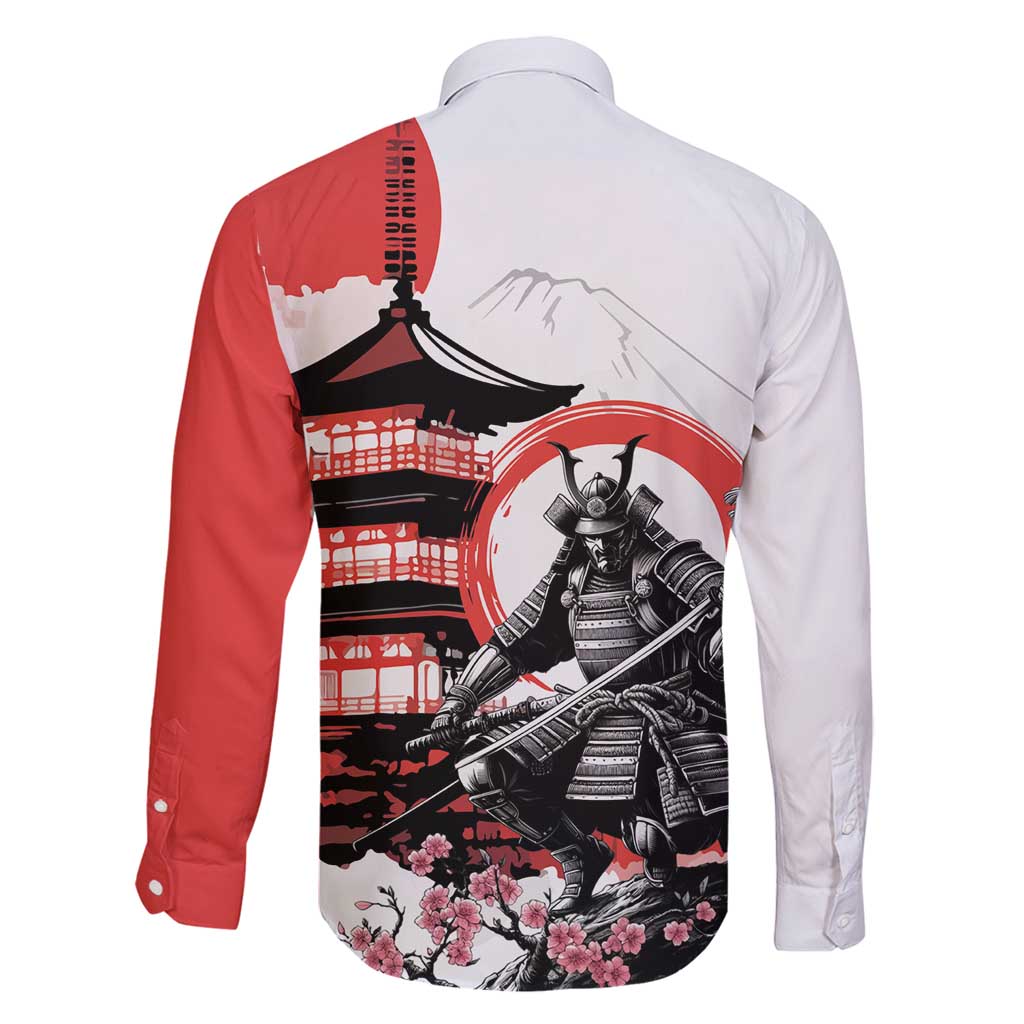 Japanese Samurai Warrior Enso Family Matching Summer Maxi Dress and Hawaiian Shirt Japan Pagoda Sakura Watercolor - Wonder Print Shop