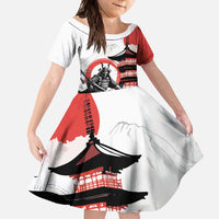 Japanese Samurai Warrior Enso Family Matching Tank Maxi Dress and Hawaiian Shirt Japan Pagoda Sakura Watercolor - Wonder Print Shop