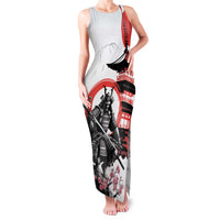 Japanese Samurai Warrior Enso Family Matching Tank Maxi Dress and Hawaiian Shirt Japan Pagoda Sakura Watercolor - Wonder Print Shop