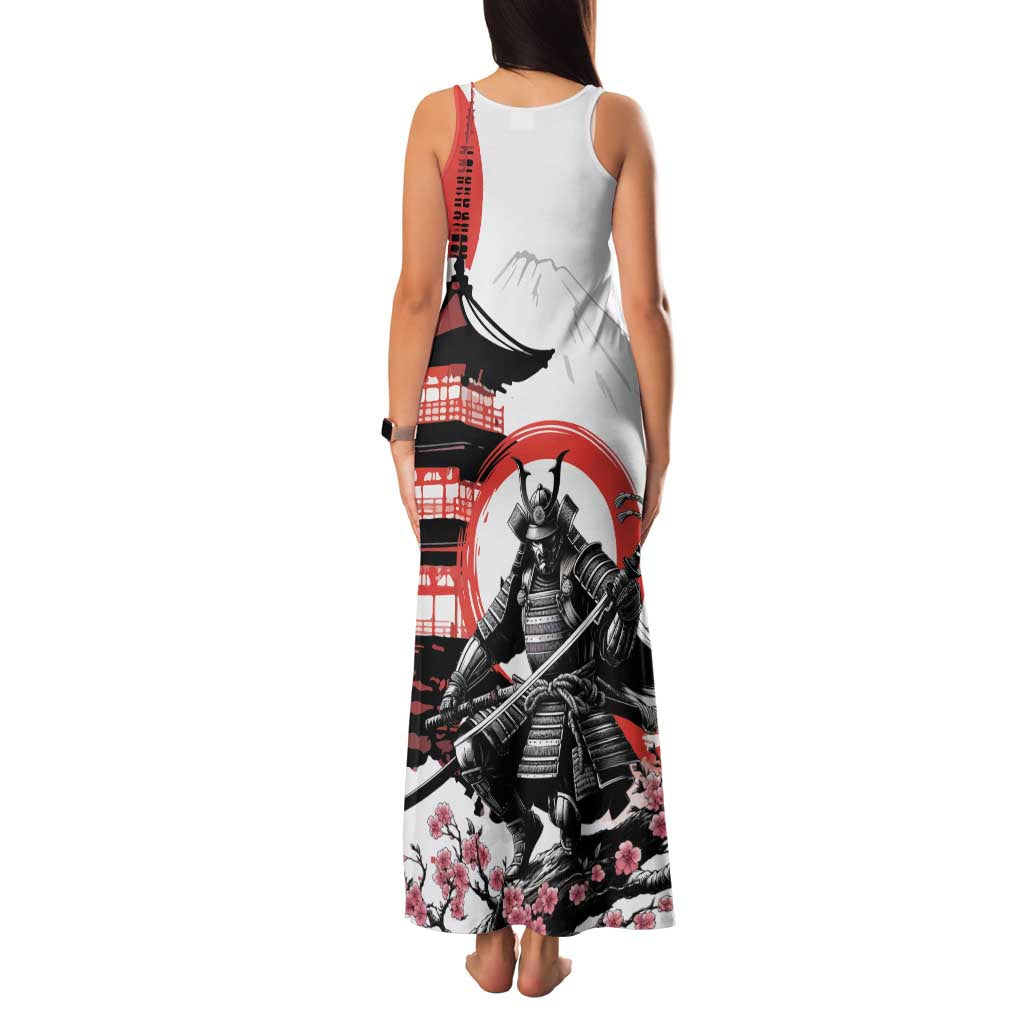 Japanese Samurai Warrior Enso Family Matching Tank Maxi Dress and Hawaiian Shirt Japan Pagoda Sakura Watercolor - Wonder Print Shop