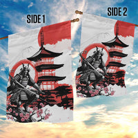 Japanese Samurai Warrior Enso Garden Flag Japan Pagoda Sakura Watercolor - Wonder Print Shop