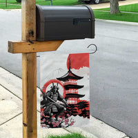 Japanese Samurai Warrior Enso Garden Flag Japan Pagoda Sakura Watercolor - Wonder Print Shop