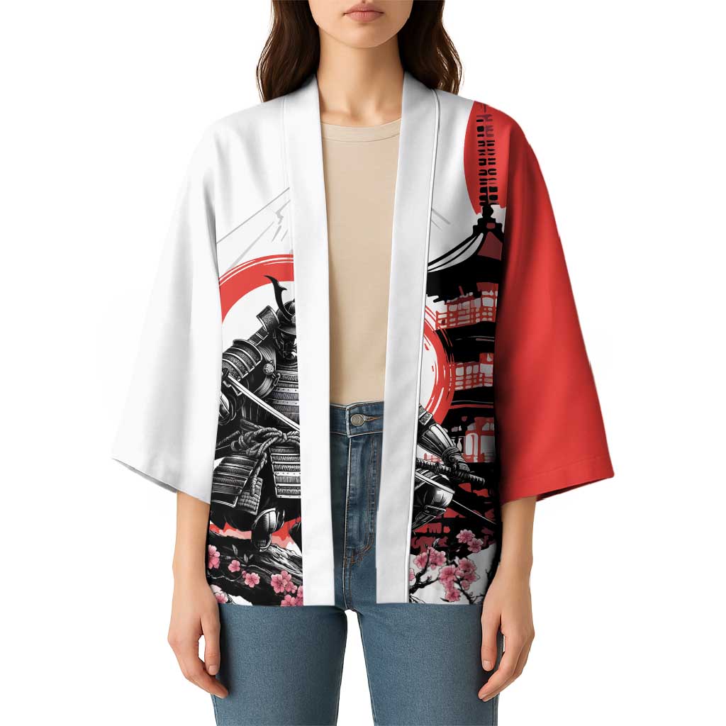 Japanese Samurai Warrior Enso Kimono Japan Pagoda Sakura Watercolor - Wonder Print Shop