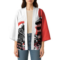 Japanese Samurai Warrior Enso Kimono Japan Pagoda Sakura Watercolor - Wonder Print Shop