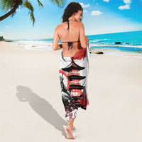 Japanese Samurai Warrior Enso Sarong Japan Pagoda Sakura Watercolor - Wonder Print Shop