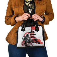 Japanese Samurai Warrior Enso Shoulder Handbag Japan Pagoda Sakura Watercolor - Wonder Print Shop