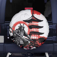Japanese Samurai Warrior Enso Spare Tire Cover Japan Pagoda Sakura Watercolor - Wonder Print Shop