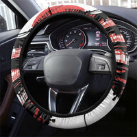 Japanese Samurai Warrior Enso Steering Wheel Cover Japan Pagoda Sakura Watercolor - Wonder Print Shop