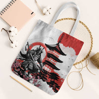 Japanese Samurai Warrior Enso Tote Bag Japan Pagoda Sakura Watercolor - Wonder Print Shop