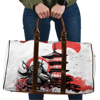 Japanese Samurai Warrior Enso Travel Bag Japan Pagoda Sakura Watercolor - Wonder Print Shop