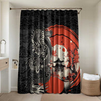 Japanese Dragon Katana Enso Bathroom Set Japan Pagoda Seamless Cloud - Wonder Print Shop