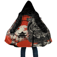 Japanese Dragon Katana Enso Cloak Japan Pagoda Seamless Cloud - Wonder Print Shop