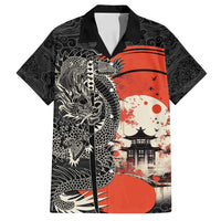 Japanese Dragon Katana Enso Family Matching Tank Maxi Dress and Hawaiian Shirt Japan Pagoda Seamless Cloud - Wonder Print Shop