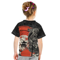 Japanese Dragon Katana Enso Kid T Shirt Japan Pagoda Seamless Cloud - Wonder Print Shop
