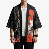 Japanese Dragon Katana Enso Kimono Japan Pagoda Seamless Cloud - Wonder Print Shop