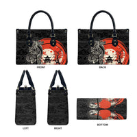 Japanese Dragon Katana Enso Leather Bag Japan Pagoda Seamless Cloud - Wonder Print Shop