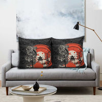 Japanese Dragon Katana Enso Pillow Cover Japan Pagoda Seamless Cloud - Wonder Print Shop