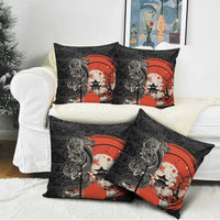Japanese Dragon Katana Enso Pillow Cover Japan Pagoda Seamless Cloud - Wonder Print Shop