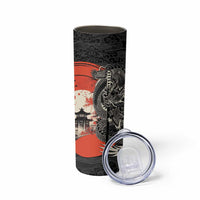 Japanese Dragon Katana Enso Skinny Tumbler Japan Pagoda Seamless Cloud - Wonder Print Shop