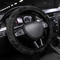 Japanese Dragon Katana Enso Steering Wheel Cover Japan Pagoda Seamless Cloud - Wonder Print Shop