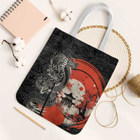 Japanese Dragon Katana Enso Tote Bag Japan Pagoda Seamless Cloud - Wonder Print Shop