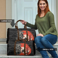 Japanese Dragon Katana Enso Travel Bag Japan Pagoda Seamless Cloud - Wonder Print Shop
