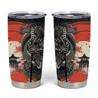 Japanese Dragon Katana Enso Tumbler Cup Japan Pagoda Seamless Cloud - Wonder Print Shop