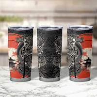 Japanese Dragon Katana Enso Tumbler Cup Japan Pagoda Seamless Cloud - Wonder Print Shop