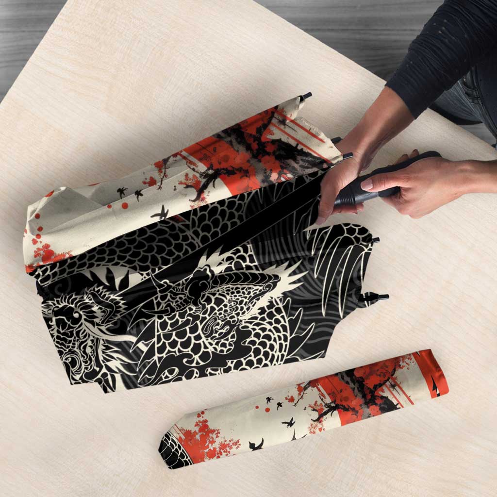 Japanese Dragon Katana Enso Umbrella Japan Pagoda Seamless Cloud - Wonder Print Shop