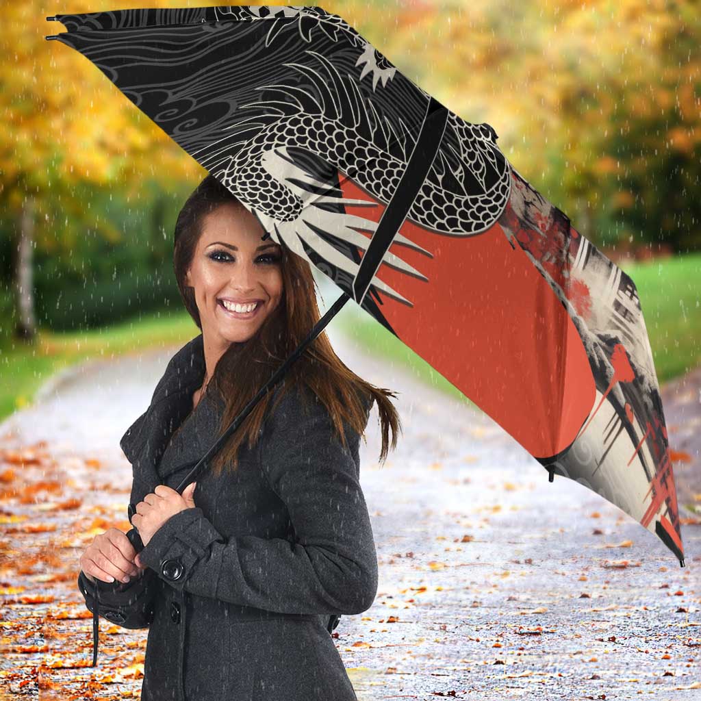 Japanese Dragon Katana Enso Umbrella Japan Pagoda Seamless Cloud - Wonder Print Shop