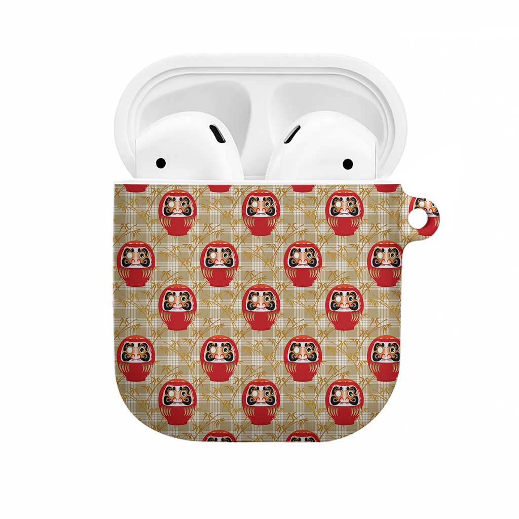 Japanese Daruma Doll AirPods Case Palaka With Seamless Bamboo Pattern - Wonder Print Shop
