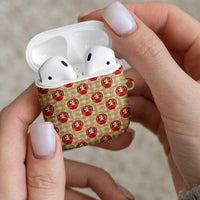 Japanese Daruma Doll AirPods Case Palaka With Seamless Bamboo Pattern - Wonder Print Shop