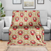 Japanese Daruma Doll Blanket Palaka With Seamless Bamboo Pattern - Wonder Print Shop