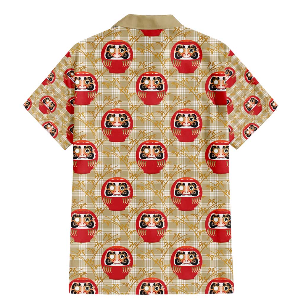 Japanese Daruma Doll Family Matching Mermaid Dress and Hawaiian Shirt Palaka With Seamless Bamboo Pattern - Wonder Print Shop