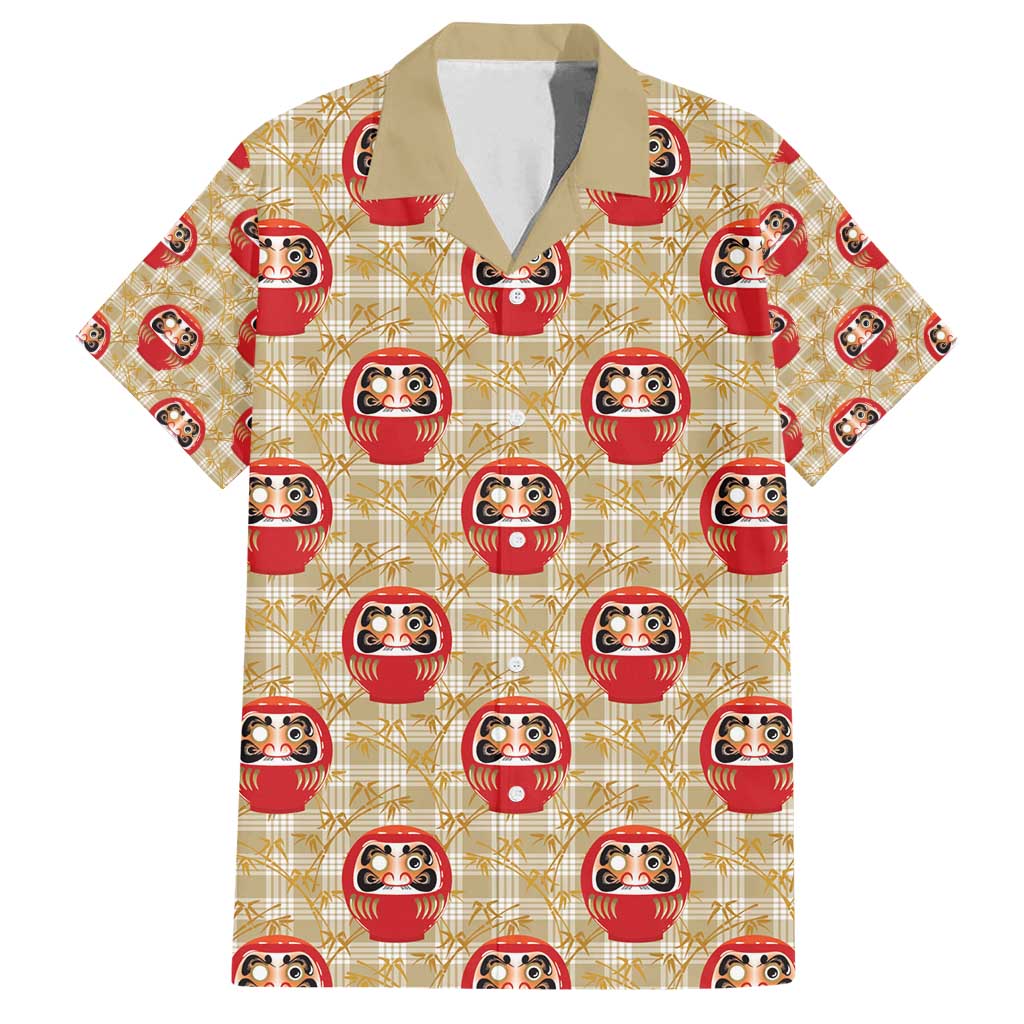 Japanese Daruma Doll Family Matching Puletasi and Hawaiian Shirt Palaka With Seamless Bamboo Pattern - Wonder Print Shop