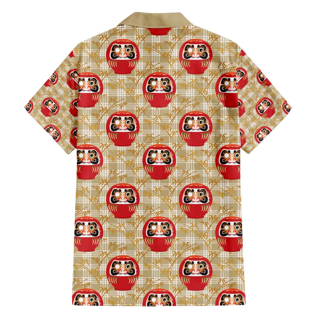 Japanese Daruma Doll Family Matching Puletasi and Hawaiian Shirt Palaka With Seamless Bamboo Pattern - Wonder Print Shop