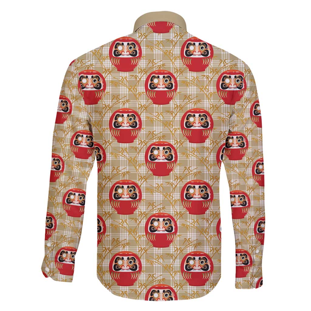 Japanese Daruma Doll Family Matching Puletasi and Hawaiian Shirt Palaka With Seamless Bamboo Pattern - Wonder Print Shop