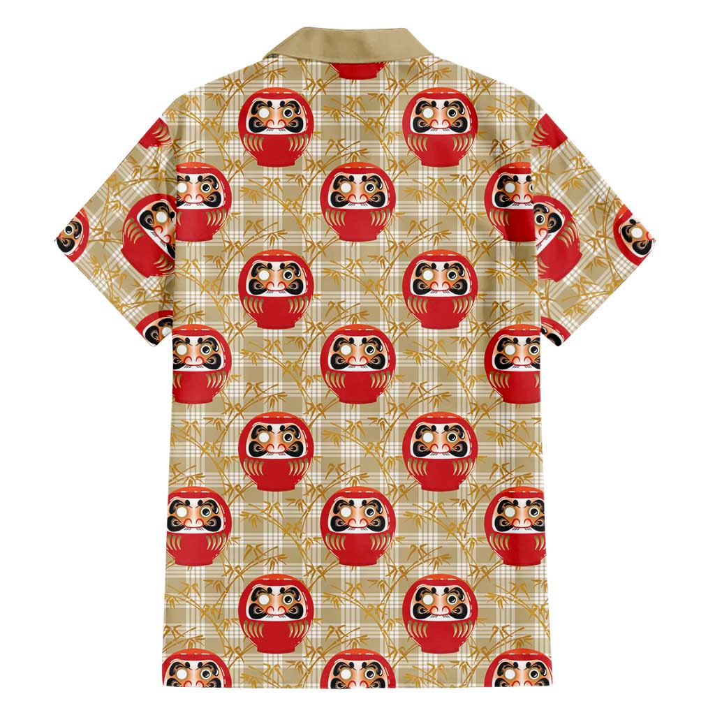 Japanese Daruma Doll Hawaiian Shirt Palaka With Seamless Bamboo Pattern - Wonder Print Shop