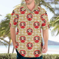 Japanese Daruma Doll Hawaiian Shirt Palaka With Seamless Bamboo Pattern - Wonder Print Shop