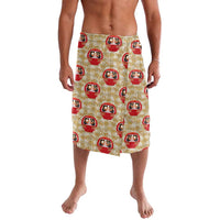 Japanese Daruma Doll Lavalava Palaka With Seamless Bamboo Pattern - Wonder Print Shop