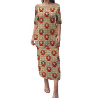 Japanese Daruma Doll Puletasi Palaka With Seamless Bamboo Pattern - Wonder Print Shop