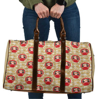 Japanese Daruma Doll Travel Bag Palaka With Seamless Bamboo Pattern - Wonder Print Shop