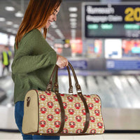 Japanese Daruma Doll Travel Bag Palaka With Seamless Bamboo Pattern - Wonder Print Shop