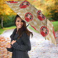 Japanese Daruma Doll Umbrella Palaka With Seamless Bamboo Pattern - Wonder Print Shop